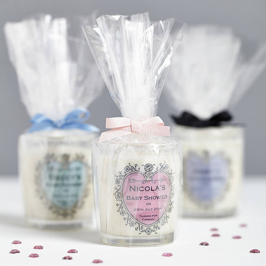 Baby Shower Personalised Candle Favours By Hearth Heritage Notonthehighstreetcom