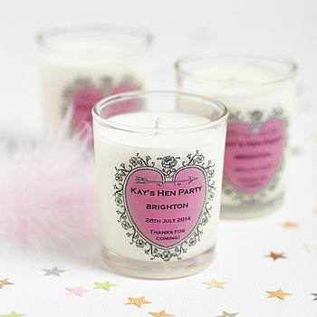 Hen Party Favour Personalised Candle, 2 of 4