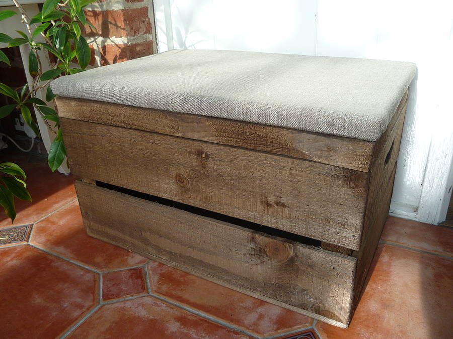 Vintage Style Seat Crate, One Inch Cushion By Vintage Crates