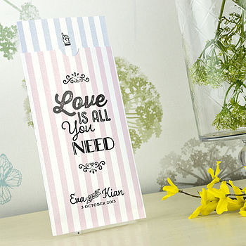 'Love Is All You Need' Wedding Invitation, 2 of 12