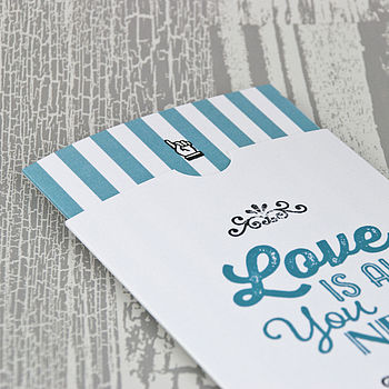 'Love Is All You Need' Wedding Invitation, 9 of 12