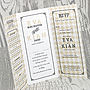 Vintage Typography Wallet Wedding Invitation, thumbnail 4 of 11