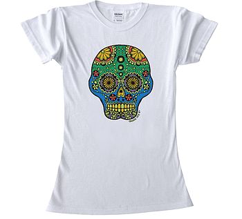 Colour In Adult Skull T Shirt, 4 of 10