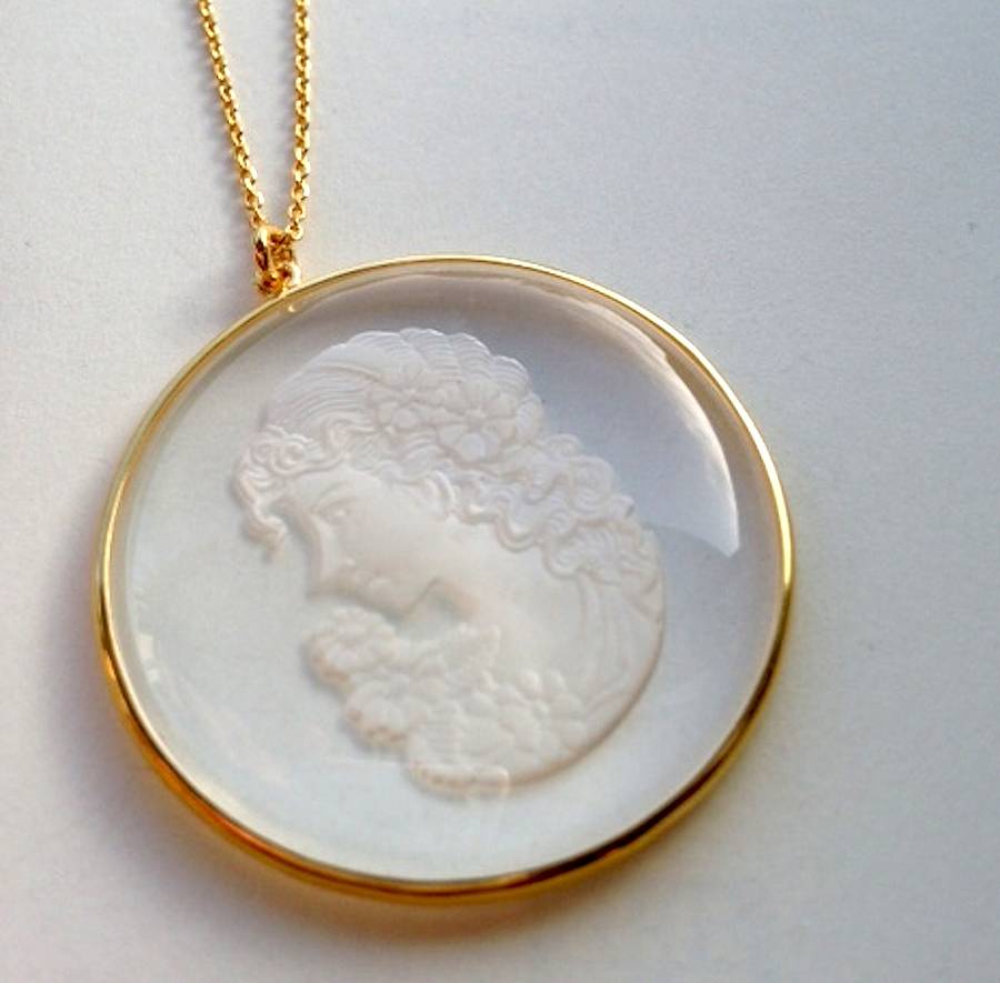Crystal Cameo Pendant By Becca Jewellery