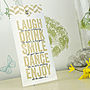 'Laugh, Drink, Smile' Wedding Invitation, thumbnail 12 of 12