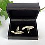 Sterling Silver Sycamore Seed Cufflinks, thumbnail 3 of 3