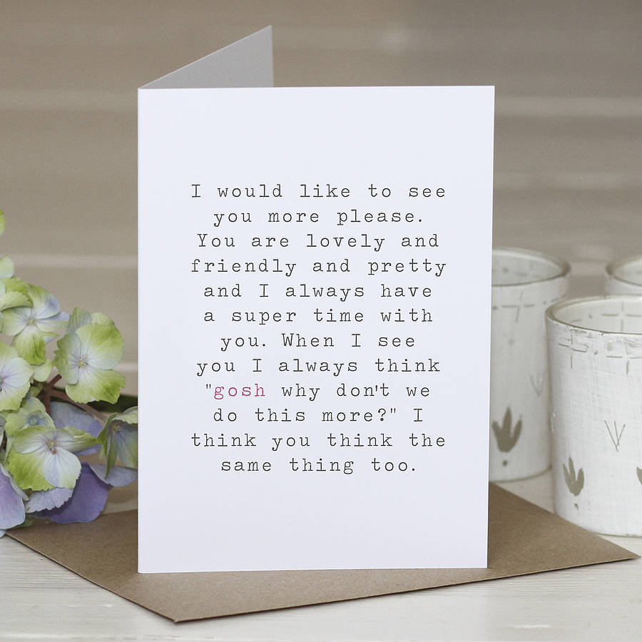 'lovely and friendly' greetings card by slice of pie designs ...