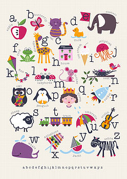 Children's Alphabet Print Personalised, 8 of 9