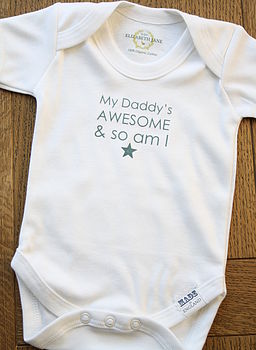 'Awesome And So Am I' Cotton Babygrow, 4 of 5