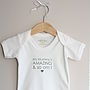 'Awesome And So Am I' Cotton Babygrow, thumbnail 3 of 5