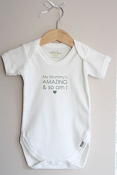 'Awesome And So Am I' Cotton Babygrow, 3 of 5