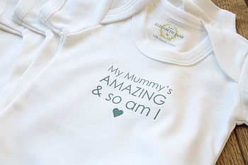 'Awesome And So Am I' Cotton Babygrow, 5 of 5
