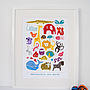Personalised Children's Animal Alphabet Print, thumbnail 1 of 6