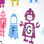 Personalised Children's Robot Alphabet Print, thumbnail 5 of 7