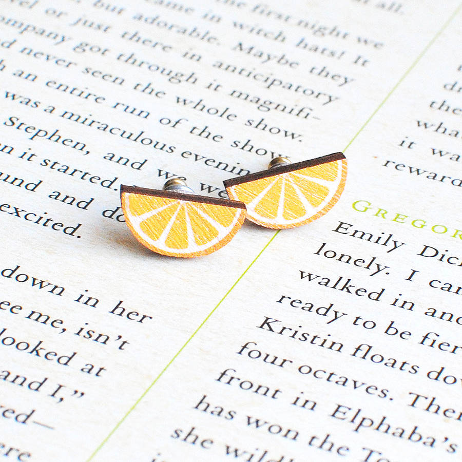 fruit slice earrings by