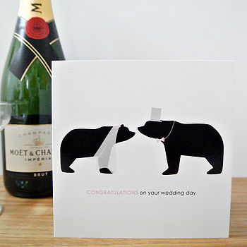 Congratulations On Your Wedding Day, Bear Card, 7 of 9