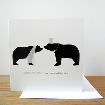 Congratulations On Your Wedding Day, Bear Card, 9 of 9