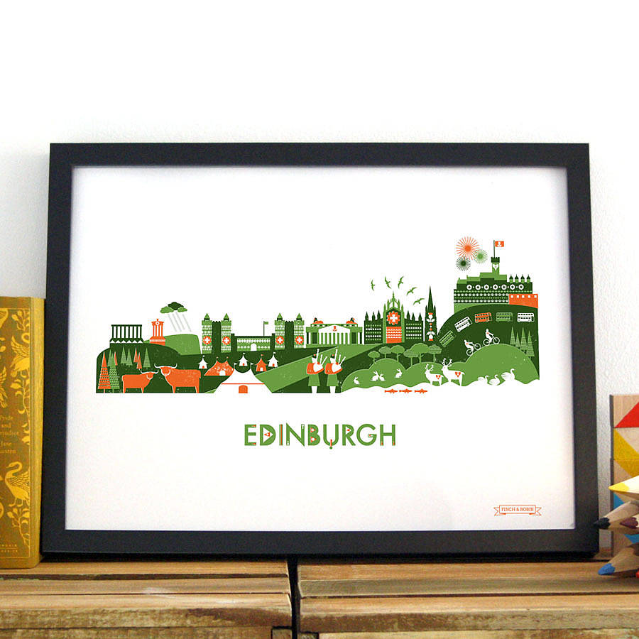 Edinburgh Skyline Print By Kate Mc Lelland Shop