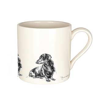 Charcoal Dachshund Dog Mug, 2 of 3