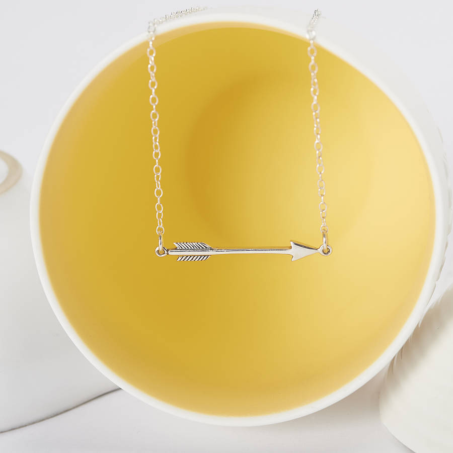 sterling silver arrow necklace by suzy q designs