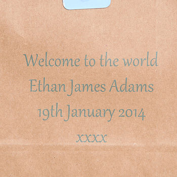 New Baby Boy Personalised Gift Bag, 2 of 2