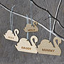 Personalised Swan Family Decoration, thumbnail 7 of 9