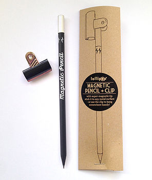 Magnetic Pencil And Clip By Lollipop Designs | notonthehighstreet.com