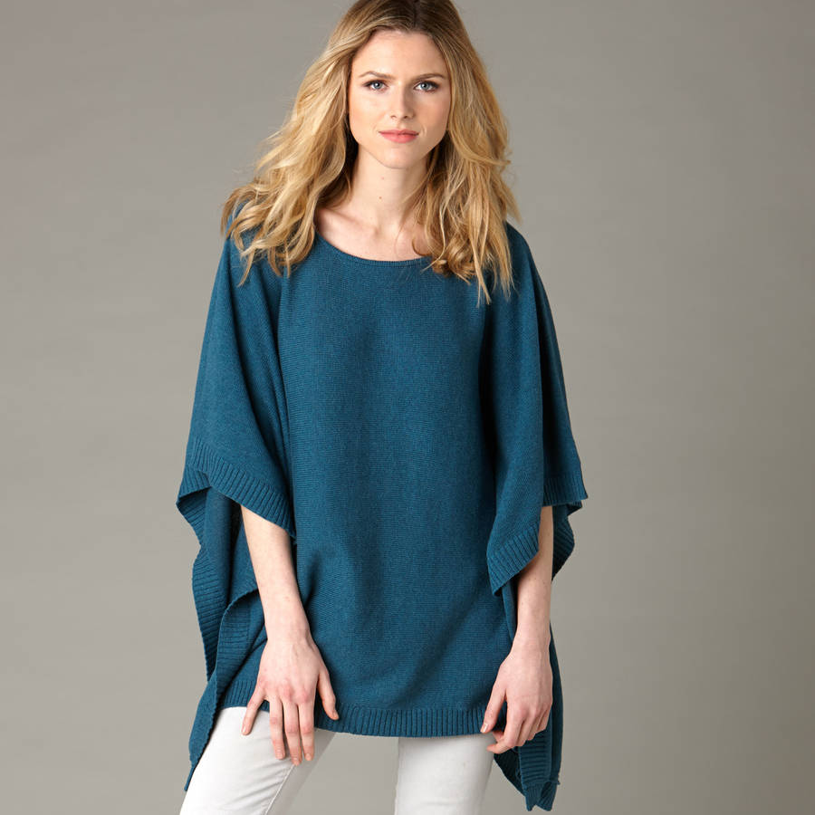 cotton cashmere poncho jumper by kemp & co | notonthehighstreet.com