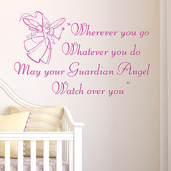 Guardian Angel Wall Sticker Quote, 2 of 5