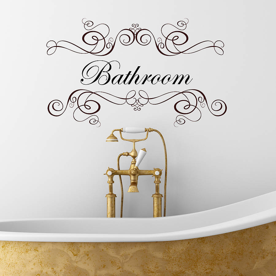 Boudoir Or Salle De Bain Wall Sticker By Nutmeg Wall