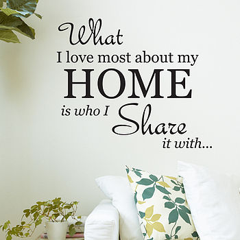 What I Love Most About My Home Wall Sticker, 2 of 5