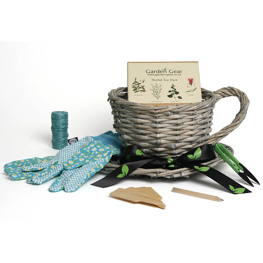 gardener's herbal tea gift hamper by garden gear