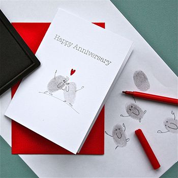 Personalised Thumb Print Anniversary Card, 3 of 3