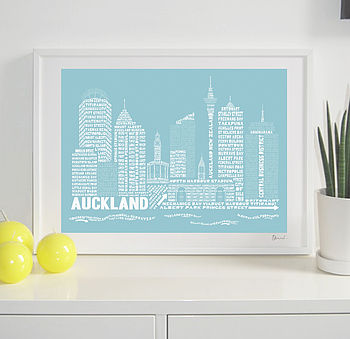 Auckland Skyline Typography Print, 3 of 7