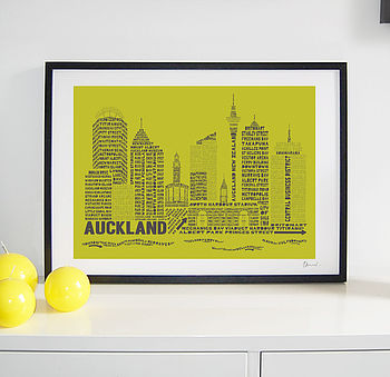 Auckland Skyline Typography Print, 2 of 7