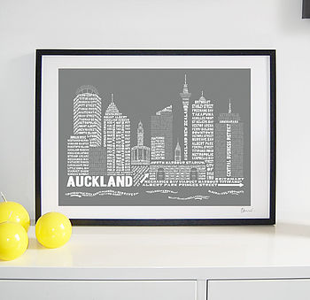 Auckland Skyline Typography Print, 4 of 7