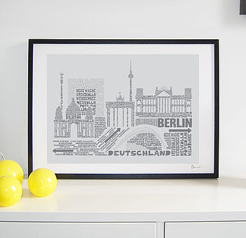 Berlin Skyline Typography Print, 5 of 6