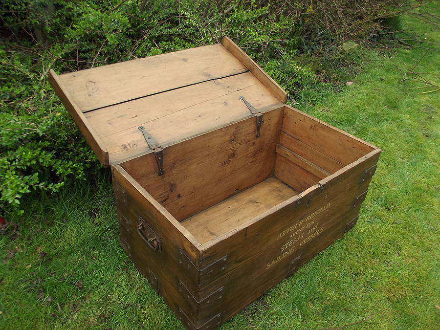 trunk wooden antique sea notonthehighstreet