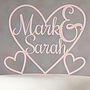 Personalised Heart Cake Topper, thumbnail 2 of 6