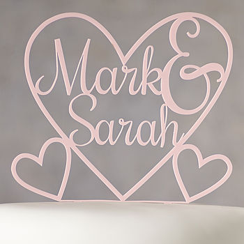 Personalised Heart Cake Topper, 2 of 6