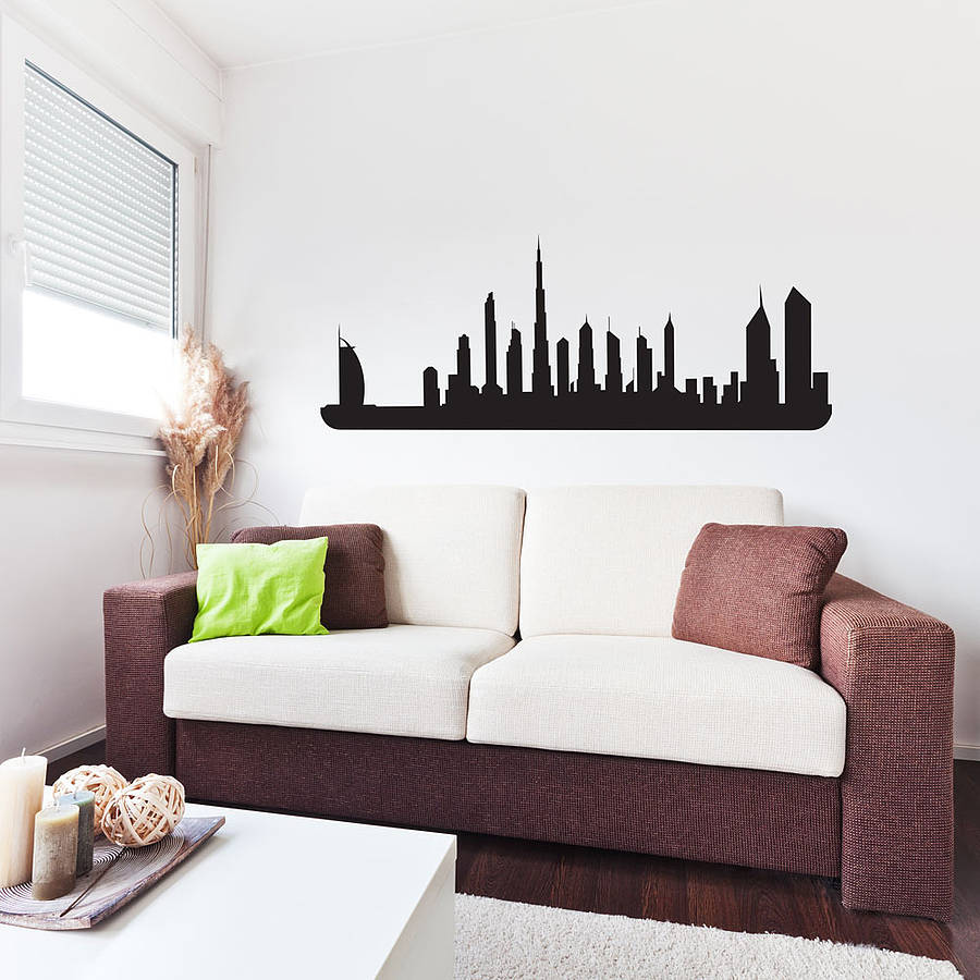 dubai city skyline wall art decal by vinyl revolution