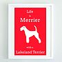 Life Is Merrier With A Lakeland Terrier Print, thumbnail 2 of 2