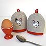 Mr And Mrs Chicken Egg Cosies, thumbnail 1 of 3