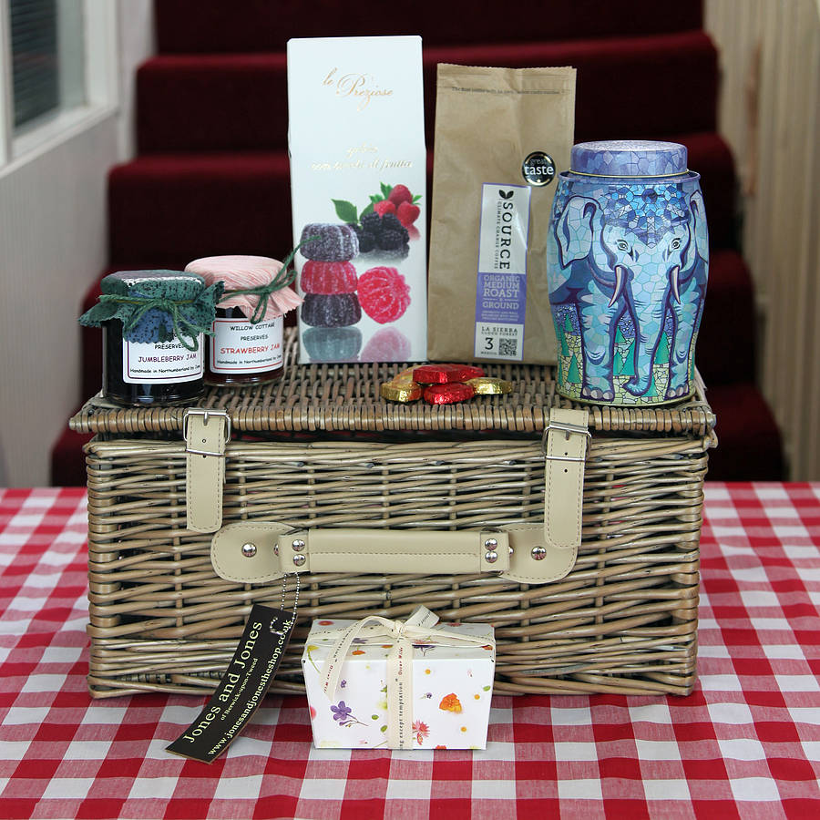 Tea Coffee And Something Sweet Hamper By Jones And Jones Of Berwick Upon Tweed