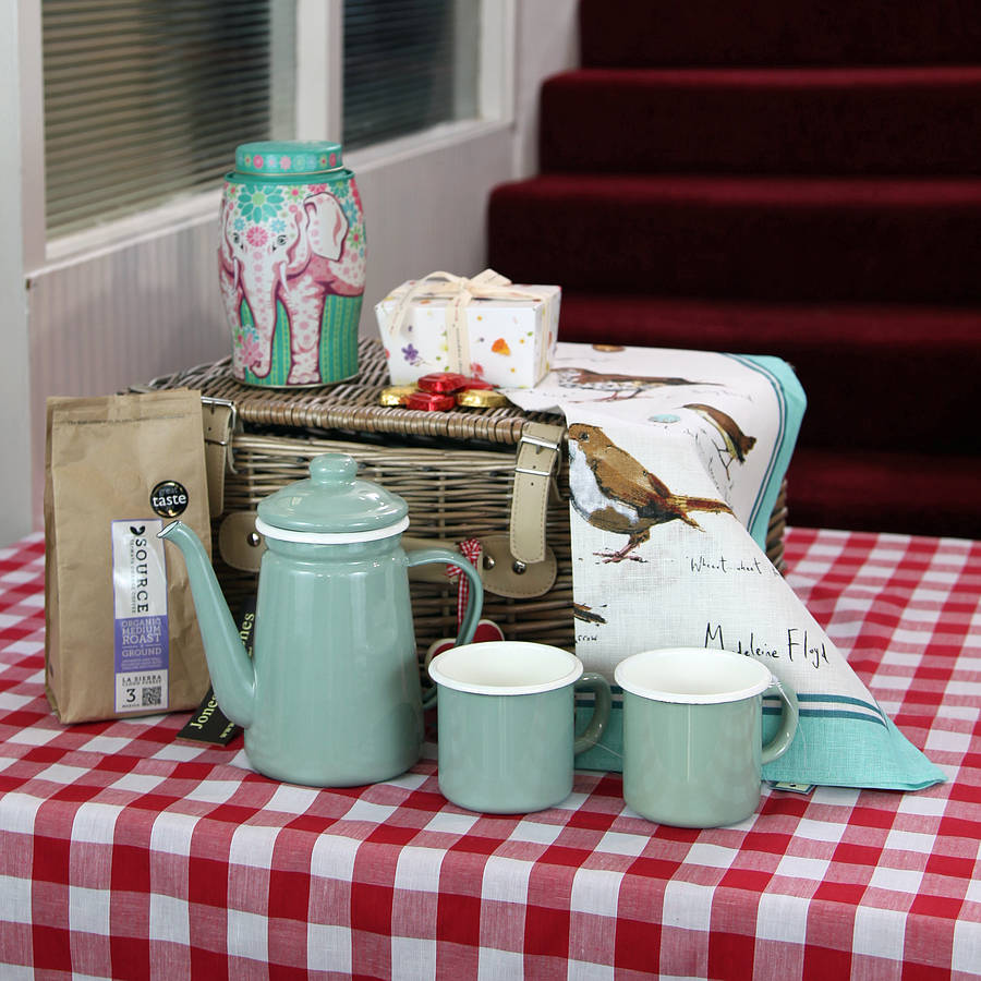 Tea And Coffee In The Garden Hamper By Jones And Jones Of Berwick Upon Tweed