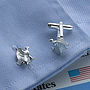 Eagle Cufflinks In Sterling Silver, thumbnail 2 of 2