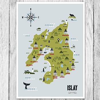 Map Of Islay Whisky Distilleries Print, 2 of 3