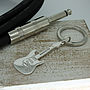 Personalised Silver Electric Guitar Keyring, thumbnail 1 of 6