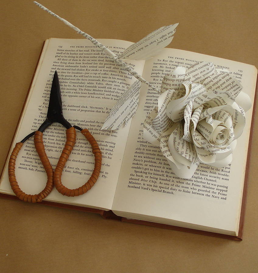 book page paper rose by suzi mclaughlin