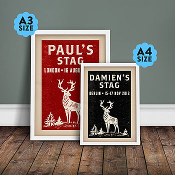 Personalised Stag Party Print, 4 of 4